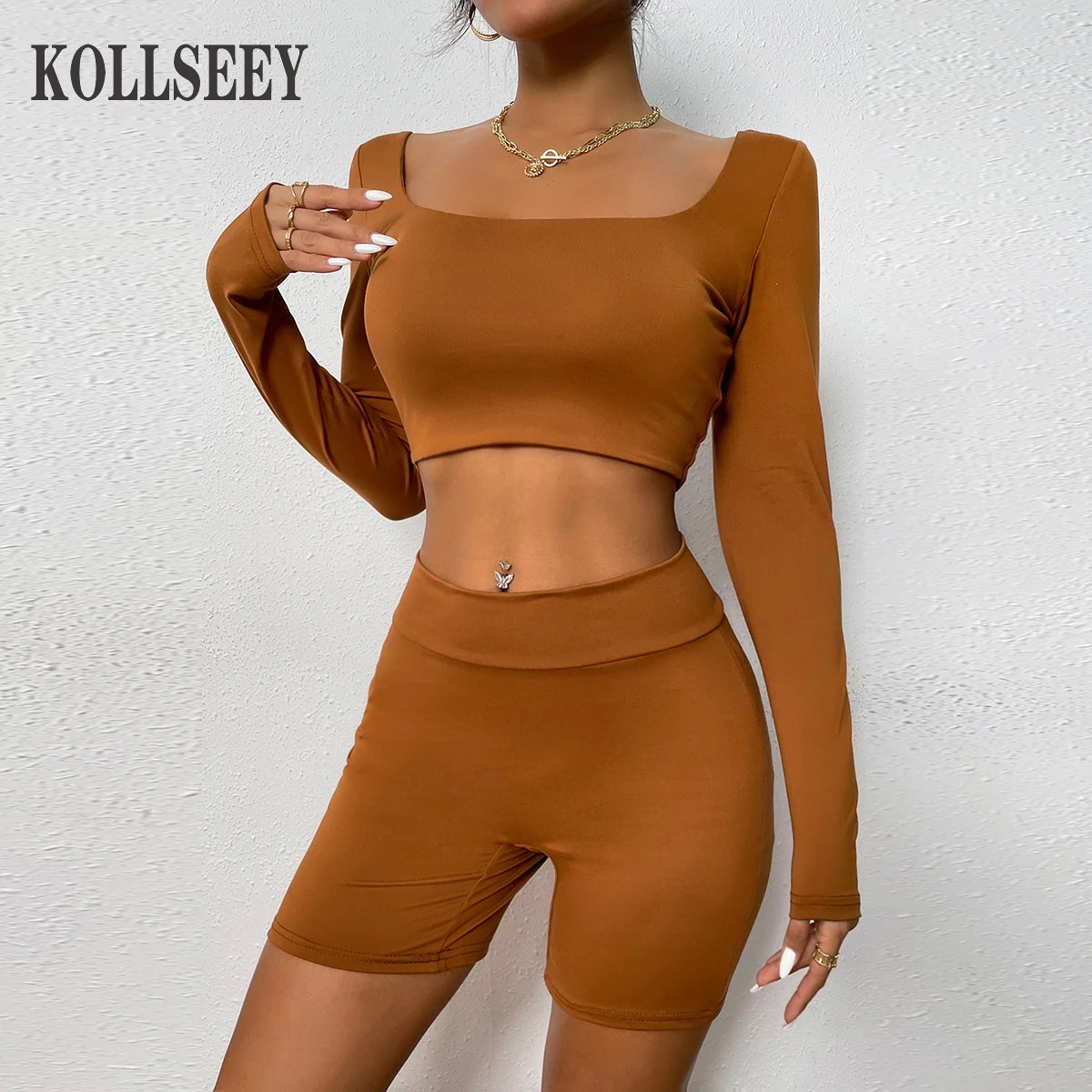 KOLLSEEY Brand Two Piece dress Women Outfits Strap Crop Top and Skirt  Party Skirt Sets enlarge