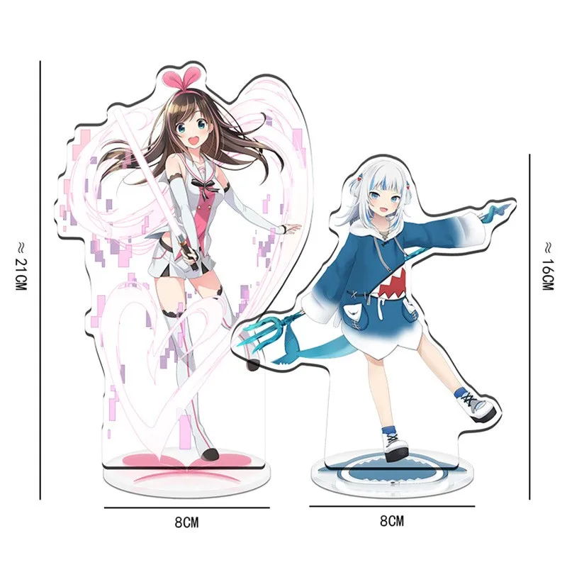 Аниме YouTuber акриловая подставка Kaguya Luna Mirai Akari Kizuna AI Gawr Gura фигурка настольная