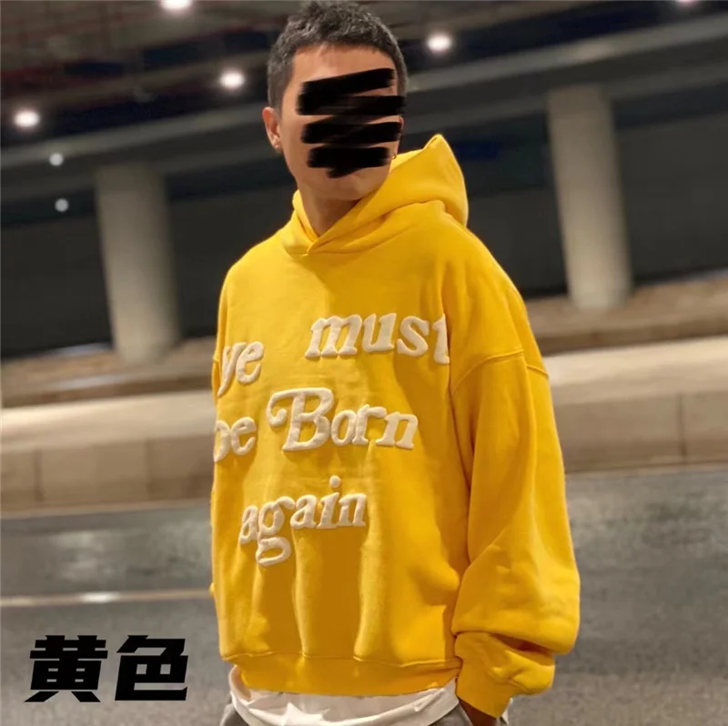 

Luxury Brand high quality Puff Print Ye Must Be Born Again Hoodie Men Women 1:1 Best Quality CPFM Kanye West Sweatshirt Pullover