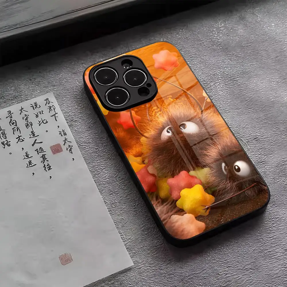 Чехол для телефона S-Susuwataris Iphone 16 15 14 13 11 12 Pro Max Xr X Xs 8 7 Plus черное стекло