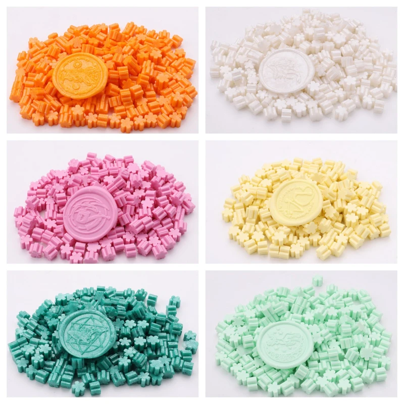 

500g Cherry Blossom Lacquer Wax Particles Monochrome Polarized Wax Candle Material DIY Wedding Invitation Postcard Sealing Tool