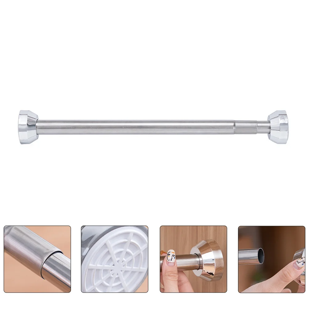 

Rod Curtain Tension Rods Clothes Spring Retractable Closet Cupboard Extendable Shower Adjustable Drying Extension Bars Rail