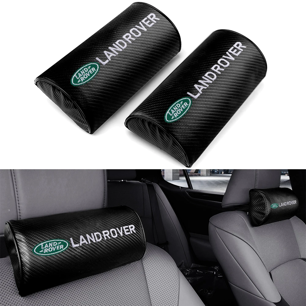 

1Pcs Car Seat Adjustable Carbon Fiber Headrest Travelling Neck Support For Land Rover Discovery 2 4 Freelander Defender 90 SVR
