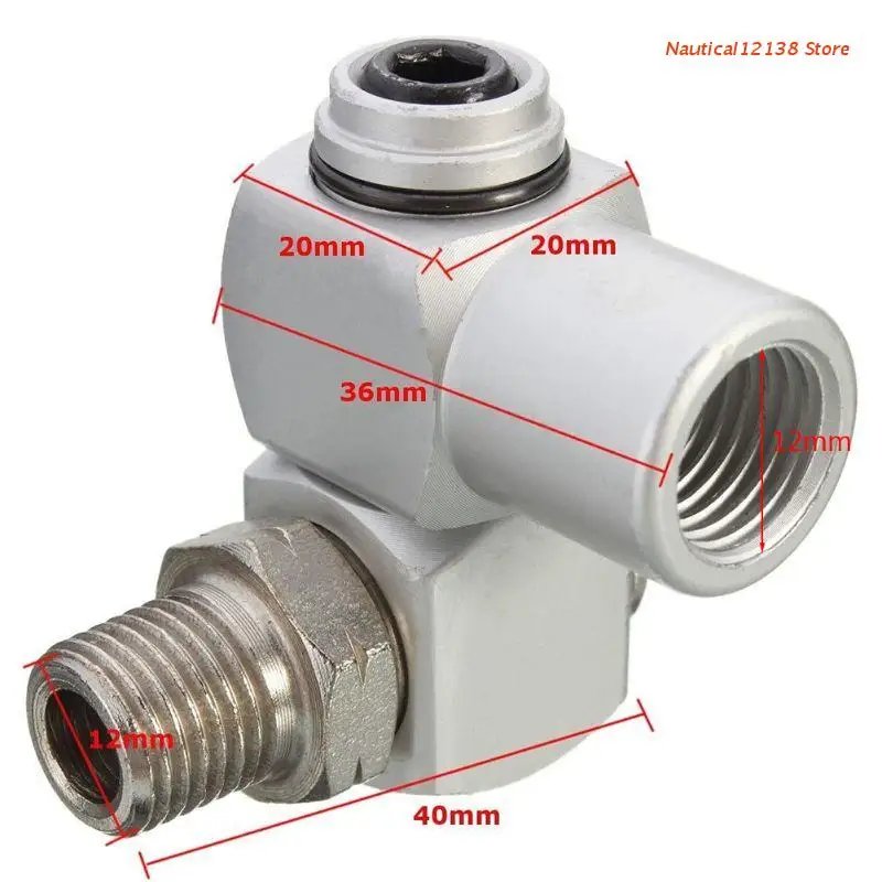

Universal 360 Swivel 1/4" BSP Air Hose Connector Adapter Flow Aluminum Tool Hot
