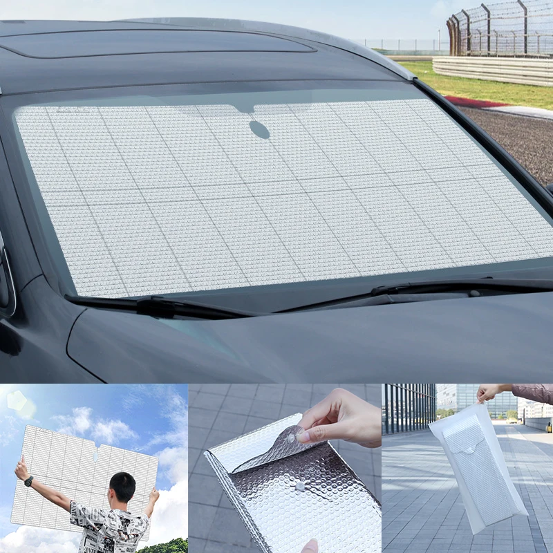 

Portable Universal Car Sunshade Front Windshield Folding Thickened Aluminum Foil Sunscreen Anti-Ultraviolet Summer Sun Visor