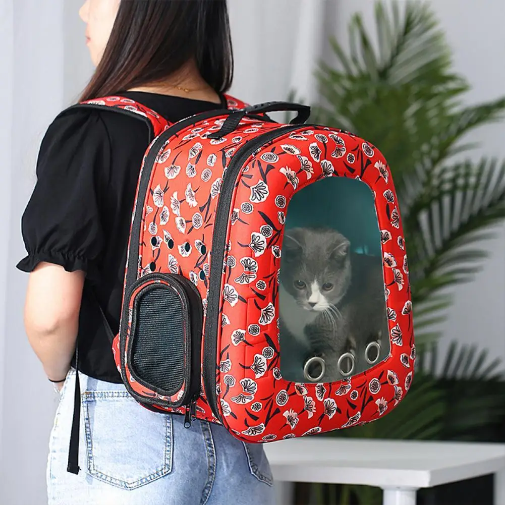 

Pet Carrying Bag Pet Travel Carrier Good Air Permeability for Outdoor Pet Storage Transparent Backpack for Outdoor