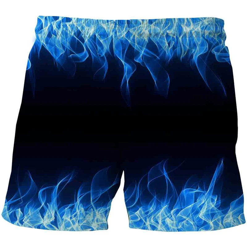 

Baby Boys Shorts Summer 3D Print Blue Green Red Flame Quick-drying Beach pants Children Fashion Board Shorts Kids for 3-14T