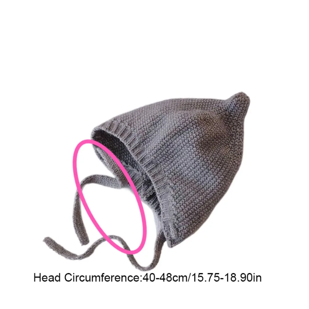 Мягкая однотонная детская вязаная шапка головной убор сохраняющая тепло