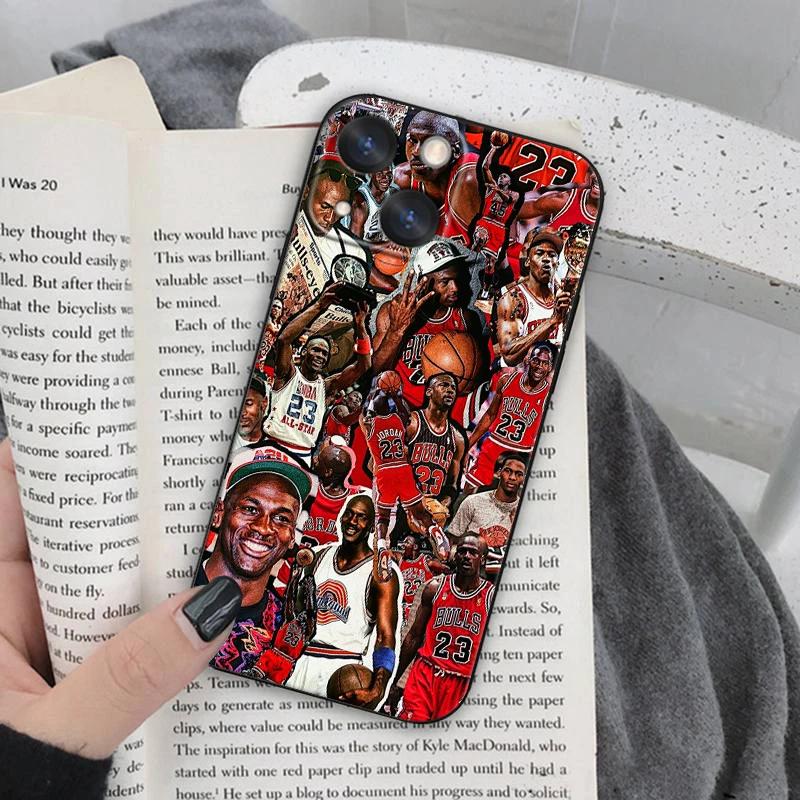 Модный чехол J-Jordan no-23 для Apple iPhone 15 14 13 12 11 SE XS XR X 7 8 6 mini Plus Pro MAX мягкий черный Чехол