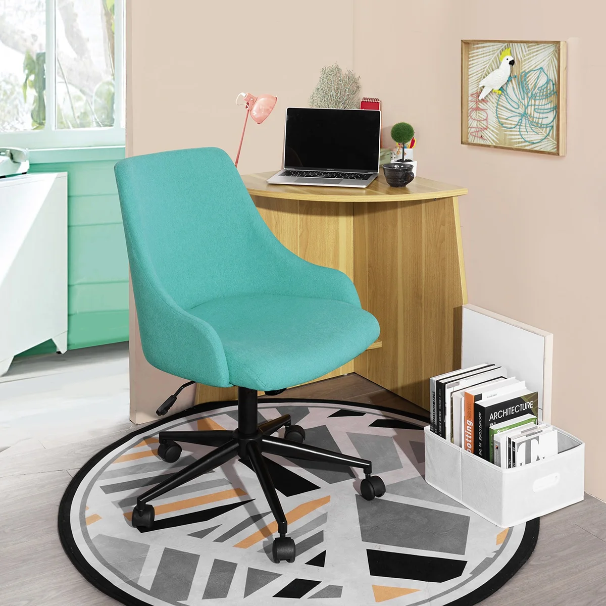 

Armless Upholstered Office Chairs Green
