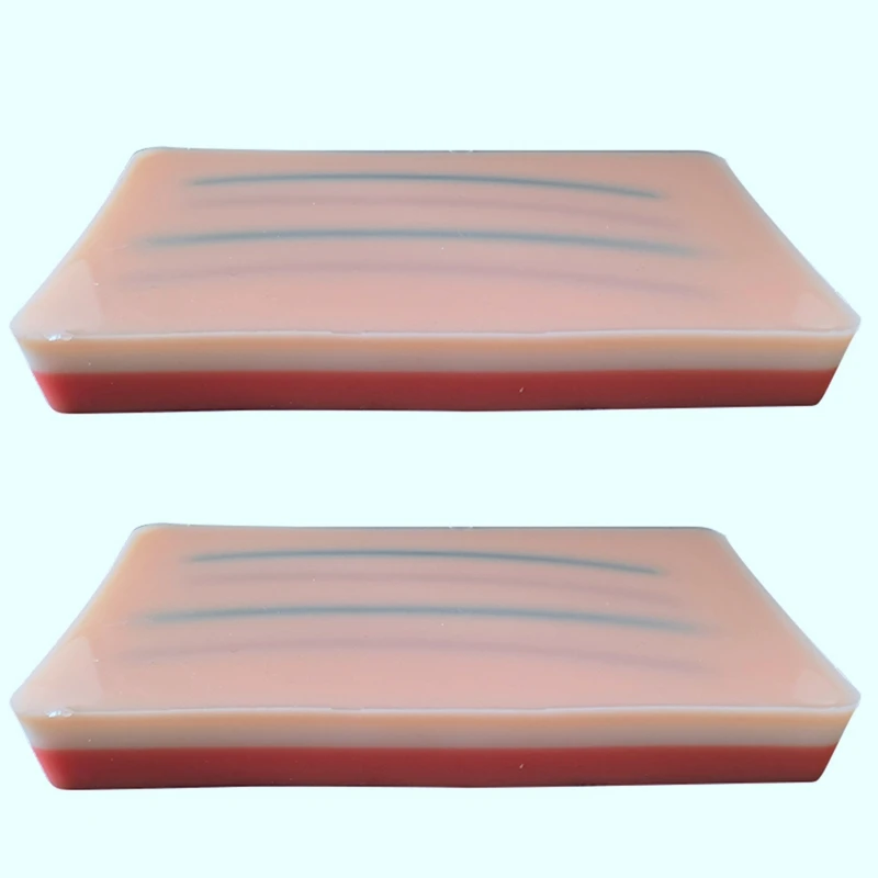 

2X Iv Injection Training Pad Model, Silicone Human Skin Suture Training Model, Injection Practice Pad, 4 Veins Imbedded