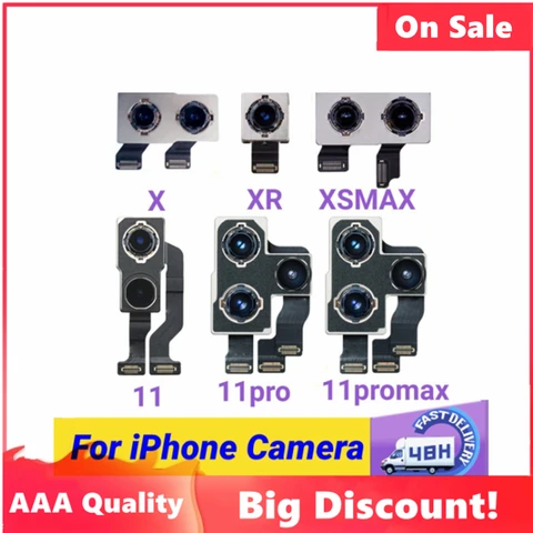 Задняя камера для iPhone 7 8 X XR XS XSMax 11 11PRO 11PROMAX pro max, гибкий кабель, запасная часть задней камеры, оригинал