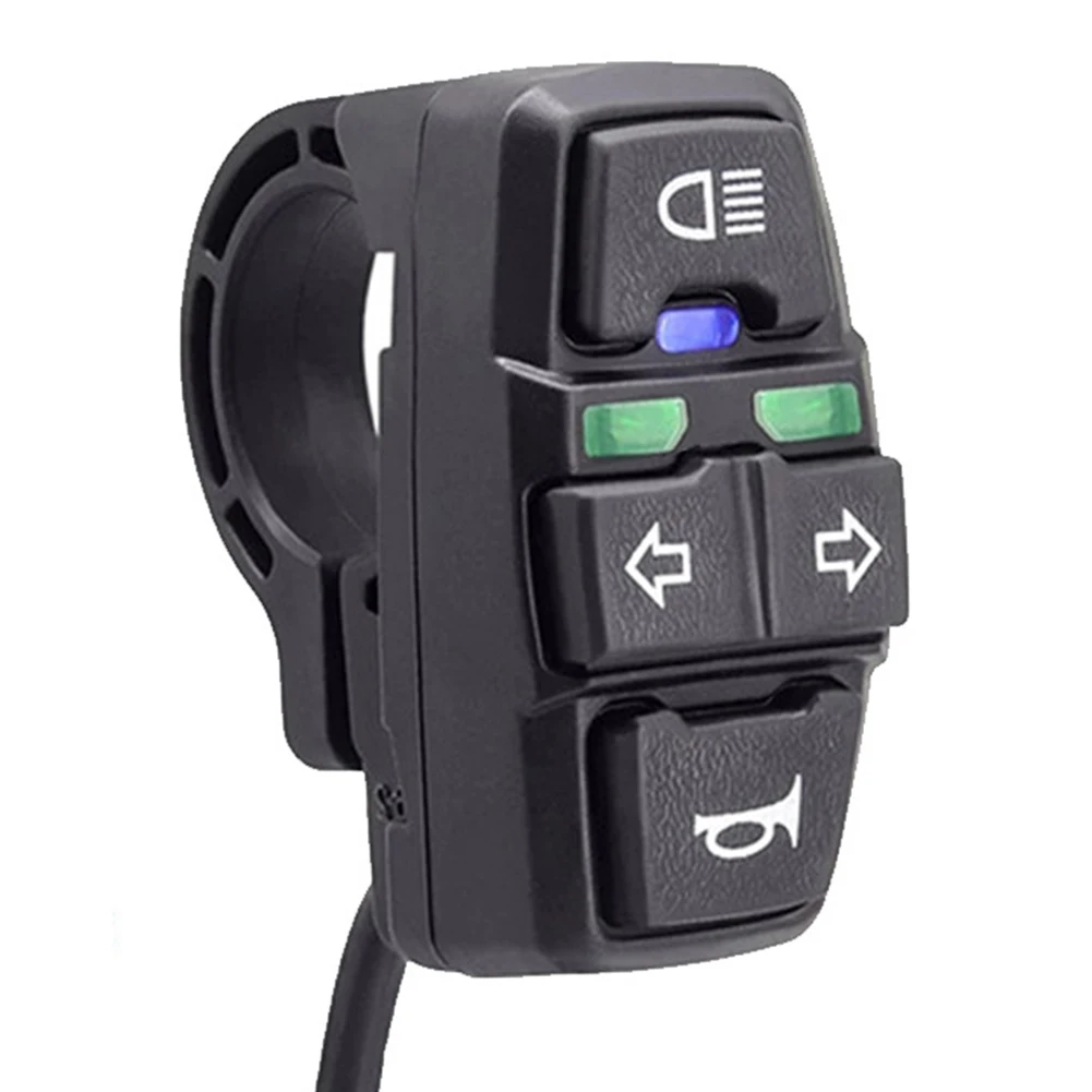 

3 In 1 Motorcycle Head Light Horn Turn Light Switch 36V/48V Waterproof For Ebike Scooter Switch Electric Start Handlebar Control