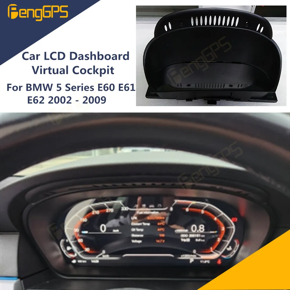 

For BMW 5 Series E60 E61 E62 2002 - 2008 LCD Dashboard Player Digital Cluster Instrument Panel Multifunctional Speedometer