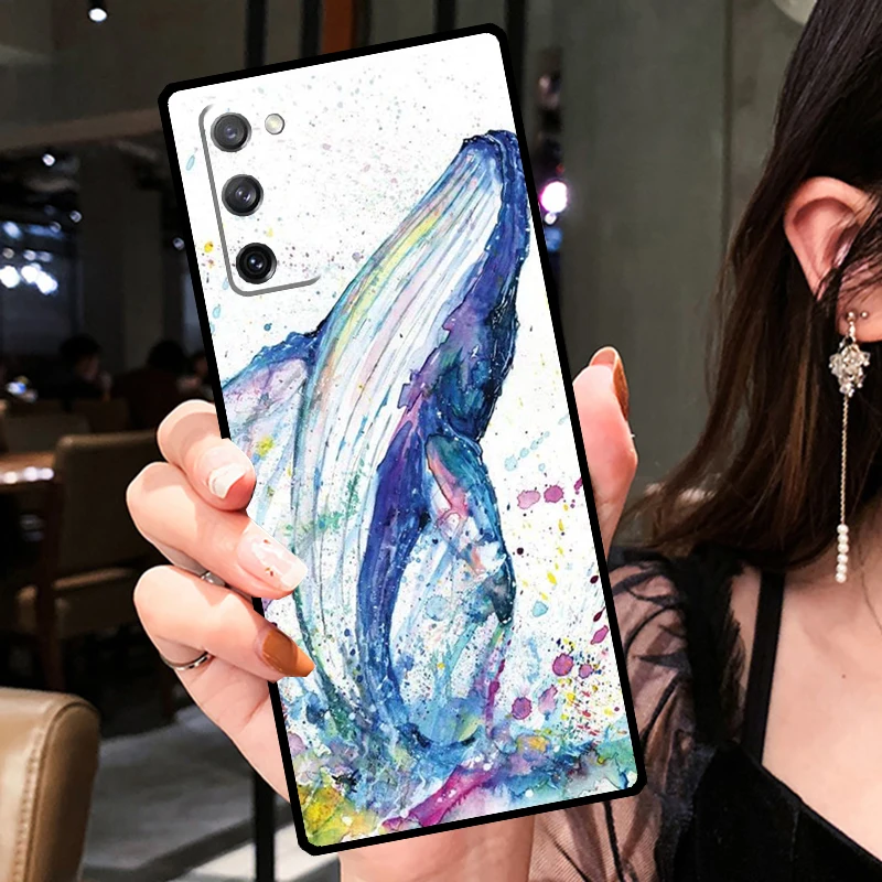 Фото Чехол Whale Fish Wave Sea для Samsung Galaxy S21 S22 S23 Ultra S20 FE Note 20 Ultra S8 S9 S10 Note 10 Plus Cover №3