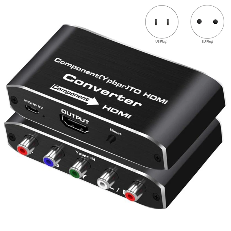 

Преобразователь Ypbpr в HDMI, конвертер 5RCA RGB в HDMI, видео аудио адаптер для DVD PSP PS2 N64 на HDTV монитор