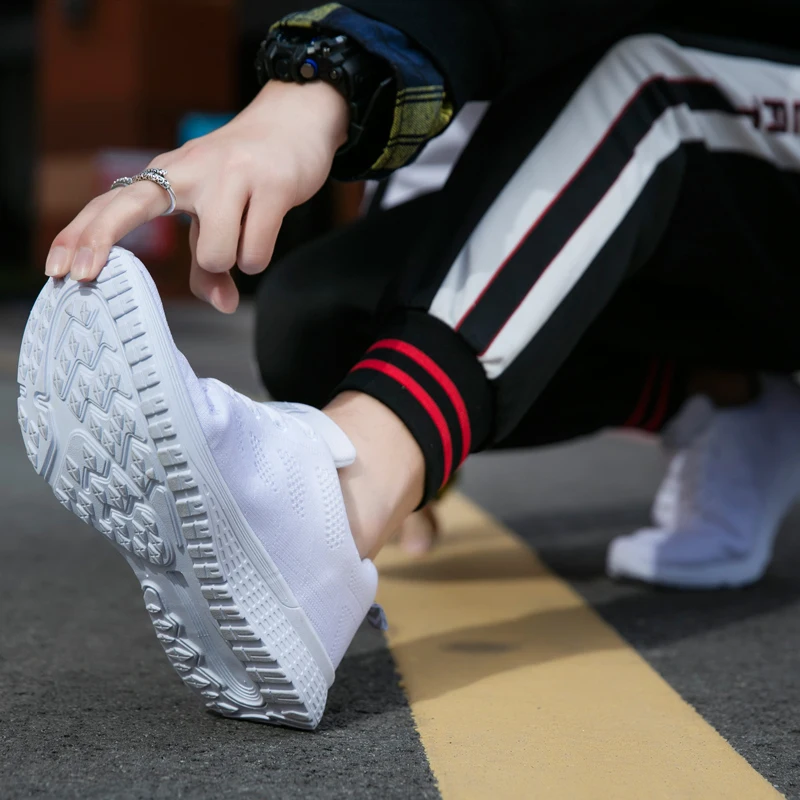 JIEMIAO Summer Men Sneakers Mesh Breathable Women Sport  Walking Shoes Lightweight Outdoor Casual Shoes Unisex Running Shoes