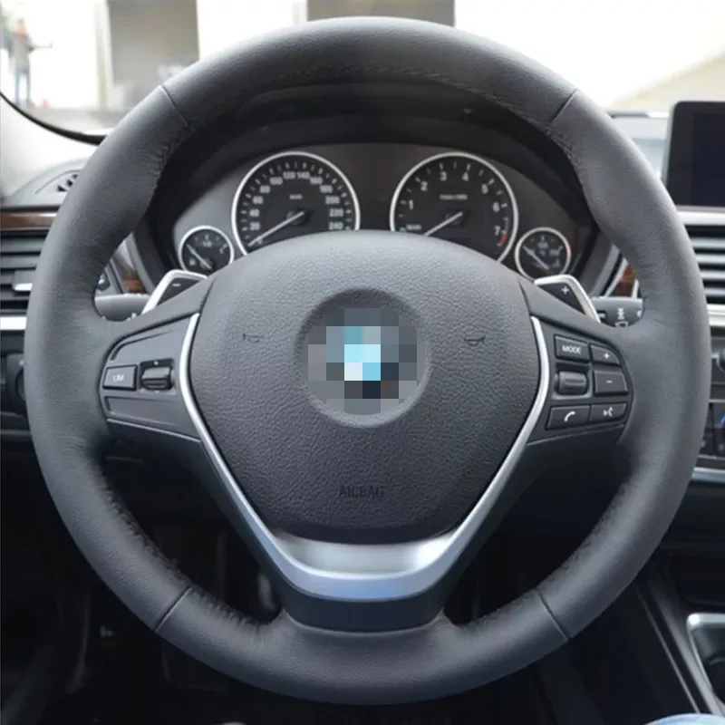 

Fiber Auto Interior Steering Wheel Panel Frame Cover Decorative Trim For BMW 3 Series F30 F31 F34 2013-18 Car Accessories