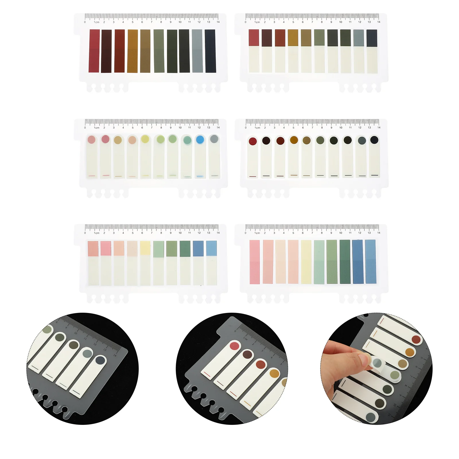 

6 Sets of Household Book Markers Multi-function Book Tabs Convenient Sticky Tabs