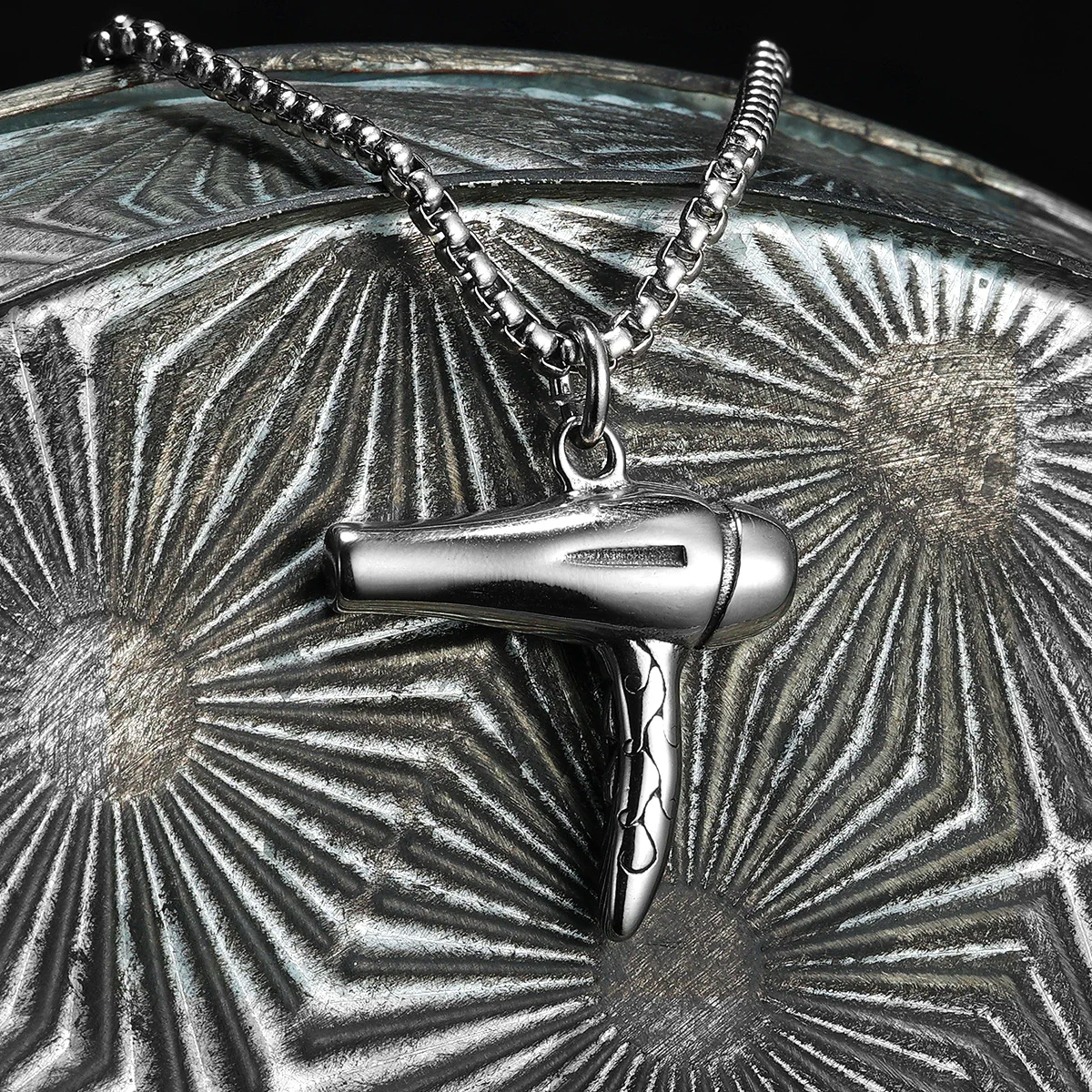 Парикмахерская ювелирные изделия из нержавеющей стали мужские ожерелья с