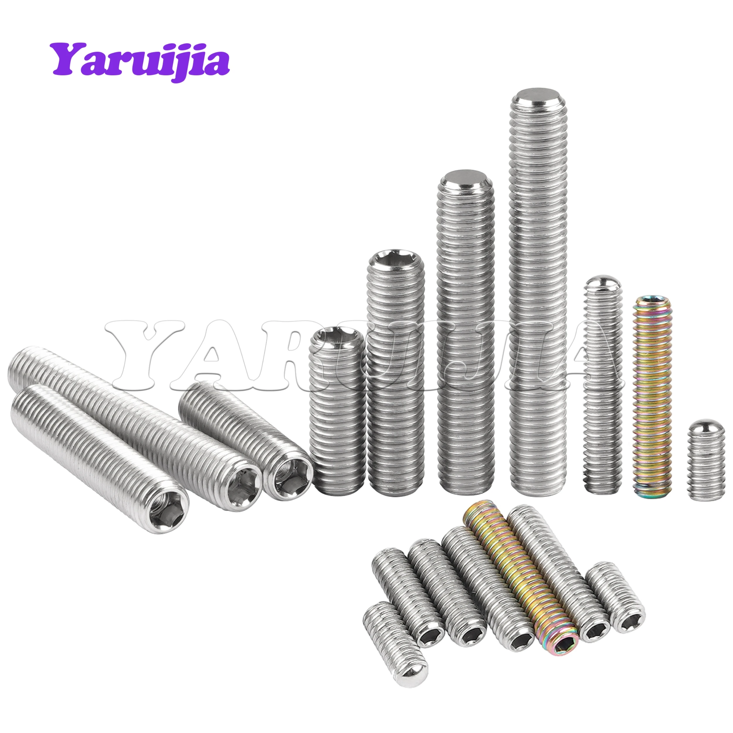 Фото Титановый болт Yaruijia M4x8/10/12/13,5/16/18/20/22 мм M7x20/25/30/35/40/45/50 мм, винт без головки с шестигранной головкой №3