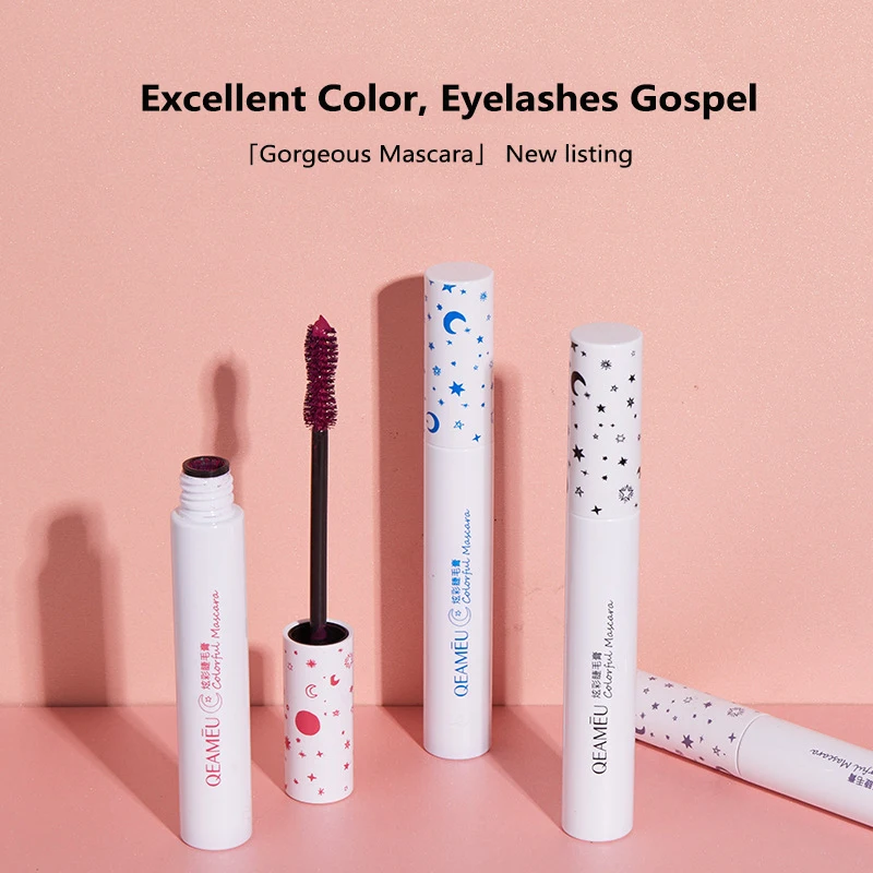 Новинка 4 цвета привлекательная тушь для ресниц с блестящими цветами натуральная