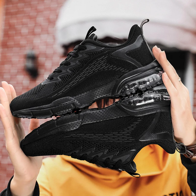 Мужские кроссовки с воздушной подушкой сетчатые классическая спортивная обувь