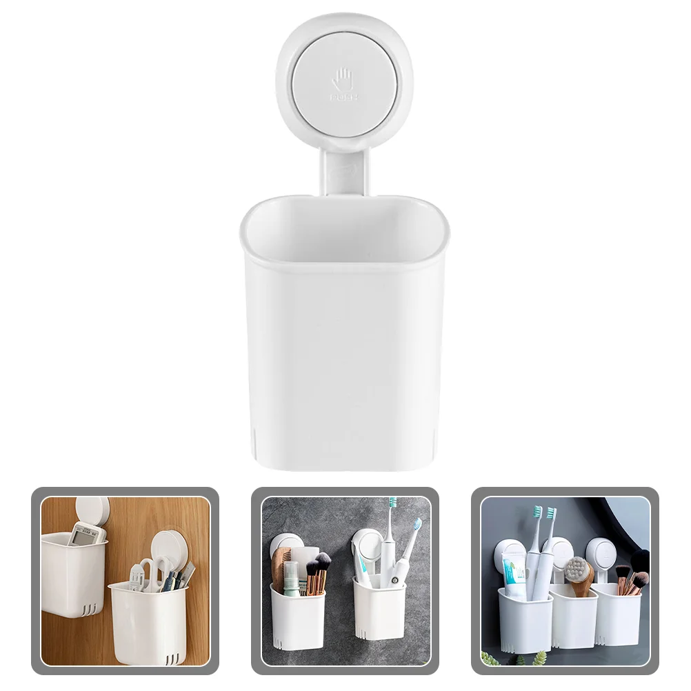 

Hanger Punch-free Holder Wall Bathroom Organizer White Rack Electric Holders Suction Cup Mount