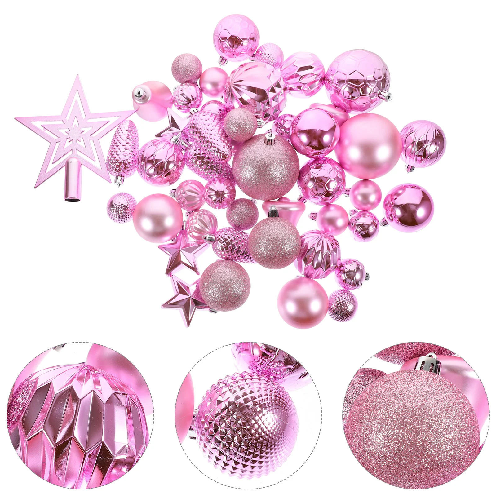 

45 Pcs Christmas Village Tree Decorations Party Hanging Ball Xmas Balls Ornaments