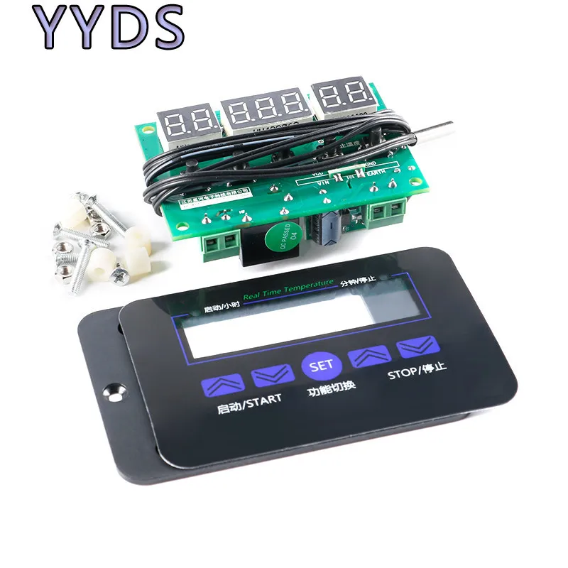 

XH-W1411 DC12V AC220V Digital LED Three-Display Multi Function Thermostat Sensor Temperature Control Switch -19~99 12V 220V