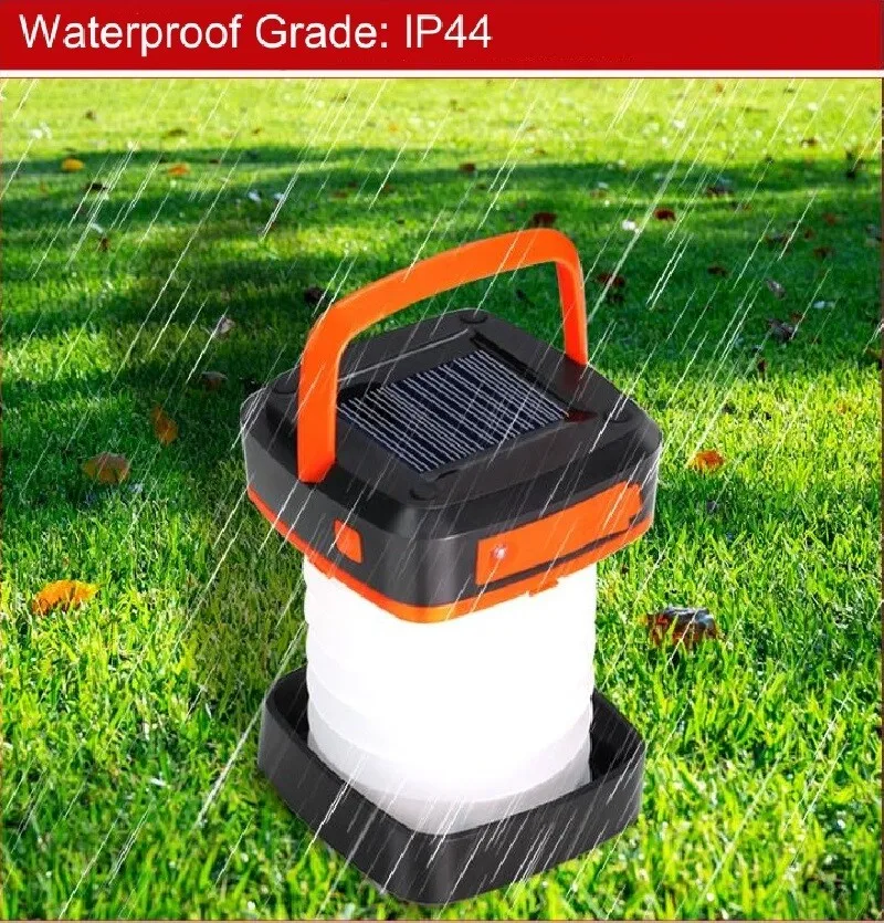 Складной портативный фонарь на солнечной батарее с зарядкой от USB