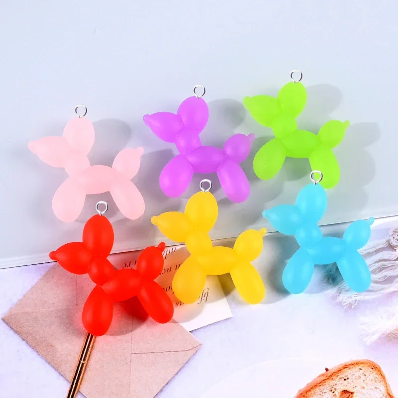 

10pcs Kawaii Animal Balloon Dog Resin Charms Jewelry Making DIY Earrings Bracelet Keychain Decoration Cute Charms