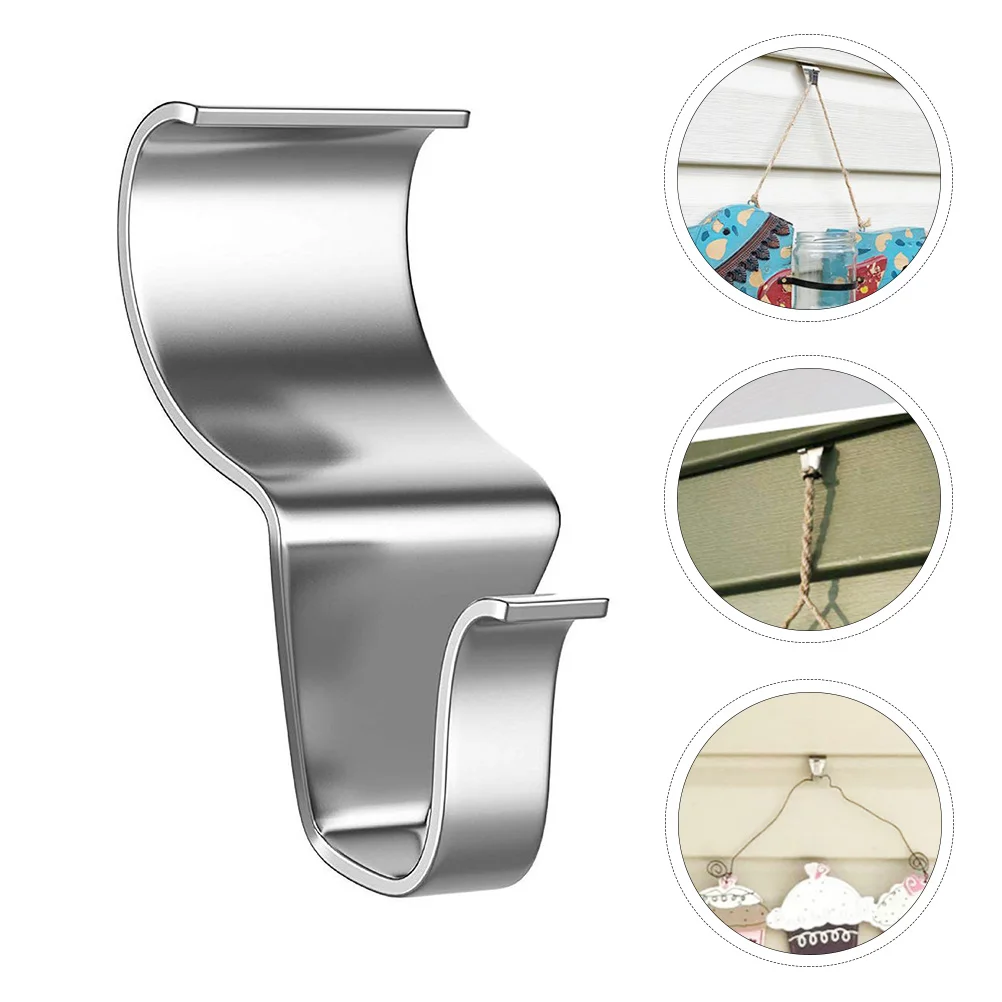 

8 PCS Hook Vinyl Siding No Nail Wall Hangers Outdoor Hooks Hanging Clip Decoration No-Hole Clips