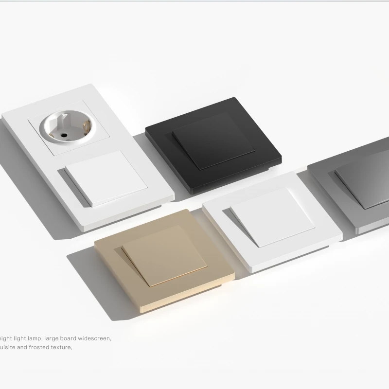 Двойная черная Европейская розетка и переключатель Wallpad евро французский