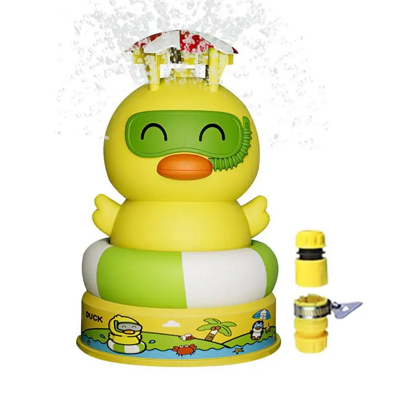 

Cartoon Duck Sprinkler Outdoor 360 Rotation Water Spray Toy Backyard Garden Water Toys Summer Yard Splash Sprinkler