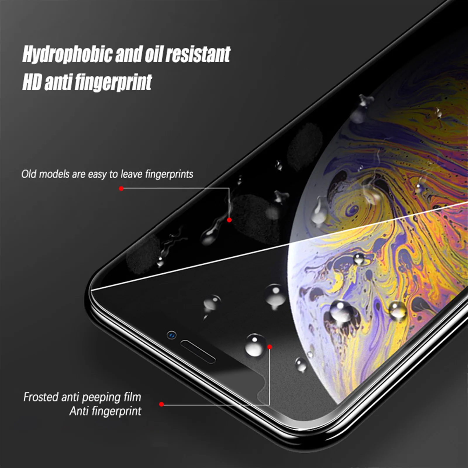 

Для IPhone11 XR полное покрытие закаленное стекло Защита экрана HD против отпечатков пальцев матовая конфиденциальность против царапин матовая ...