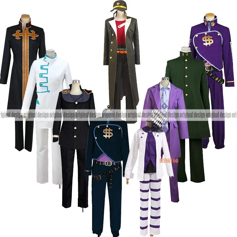 JJoJo's BBizarree Adventure Giorno Giovanna Bruno Bucciarati Guido Mista Narancia Clothing Cosplay Costume Customized Accepted
