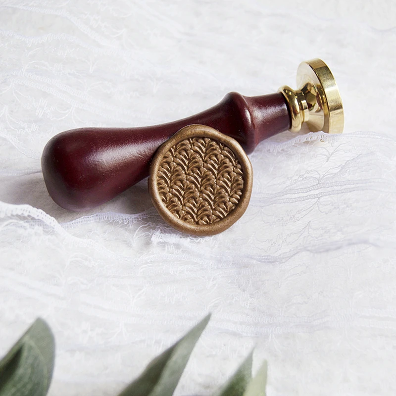 Растительный цветок воск печать штамп пион венок цветов лилия ретро античный для