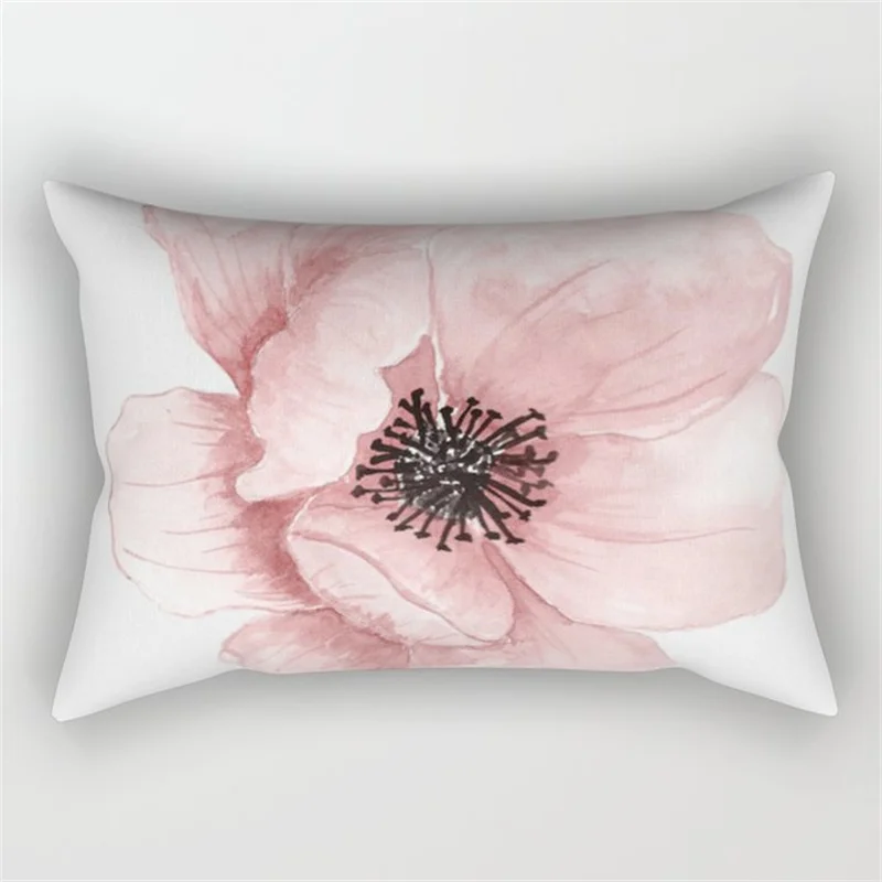 

Декоративная наволочка из полиэстера 30х50 см с зелеными тропическими растениями