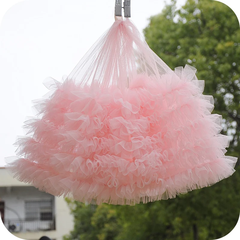 1 м 3D складная сетка тюль кружевная ткань шириной 28 см плиссированная с рюшами