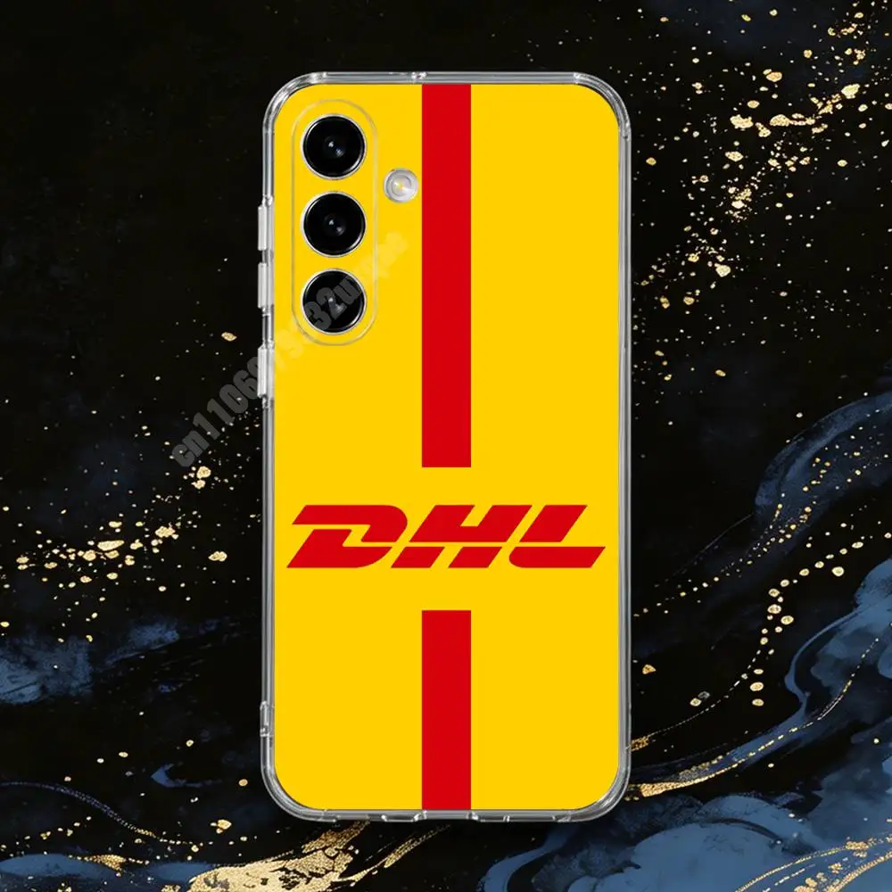 Фото Чехол для телефона D-DHL Worldwide Express для Samsung Galaxy A71 70 52 51 31 30 A30S 21S A12 A10, прозрачный чехол. №5