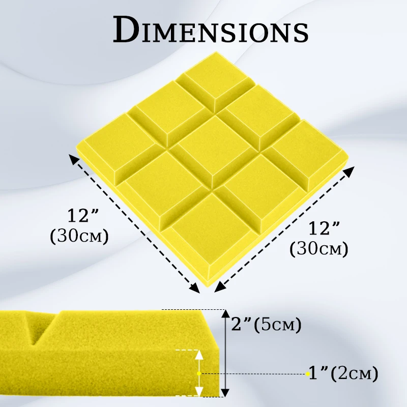 Акустическая пена TOUO со скошенными краями студийная звукоизоляция высокой