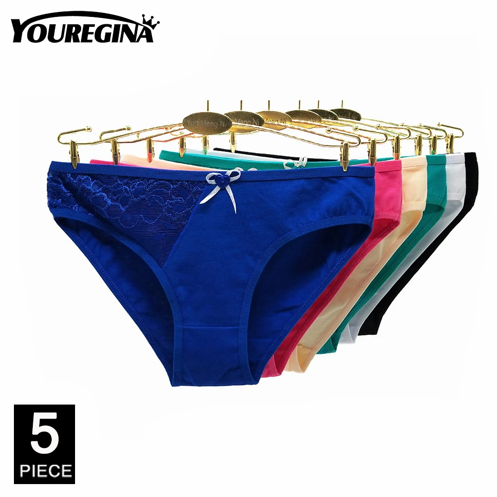 

Underwear Women Panties Sexy Lace Low Waisted Everyday Briefs Hipster Ladies sKnickers Lingerie Intimates 5 Pcs/set
