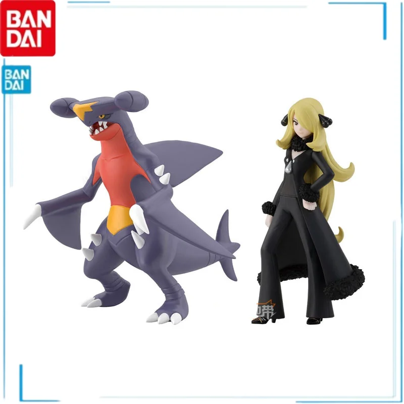 

BANDAI Pokemon Gashapon Cynthia Garchomp Action Figures Model Genuine Anime Figures Collection Hobby Gifts Toys