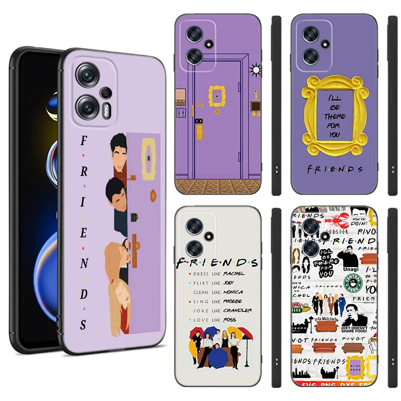 Черный силиконовый чехол для телефона Friends TV Show Xiaomi POCO X3 X4 NFC F4 GT F5 F6 M3 M4 M6 X5 X6 Pro 5G M5 C55