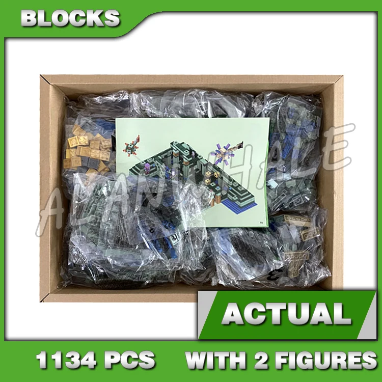 

1134pcs Game My World The Sea Ocean Monument Elder Guardian Underwater 10734 Building Blocks Toys Compatible With Model