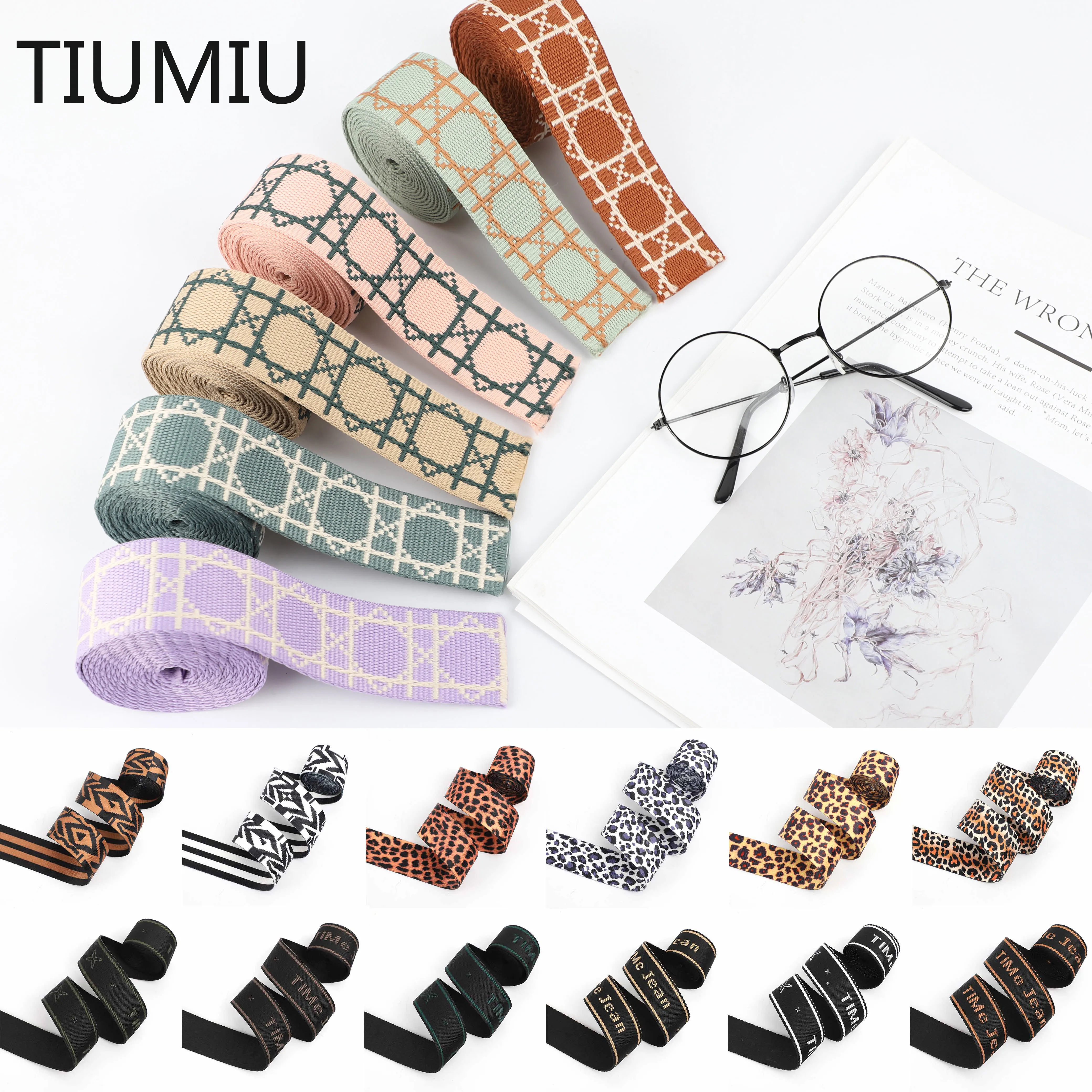 

Messenger Bag Canvas Bag Handbag Shoulder Strap Wallet Shoulder Strap DIY Colorful Nylon Belt 2M/5M/10M