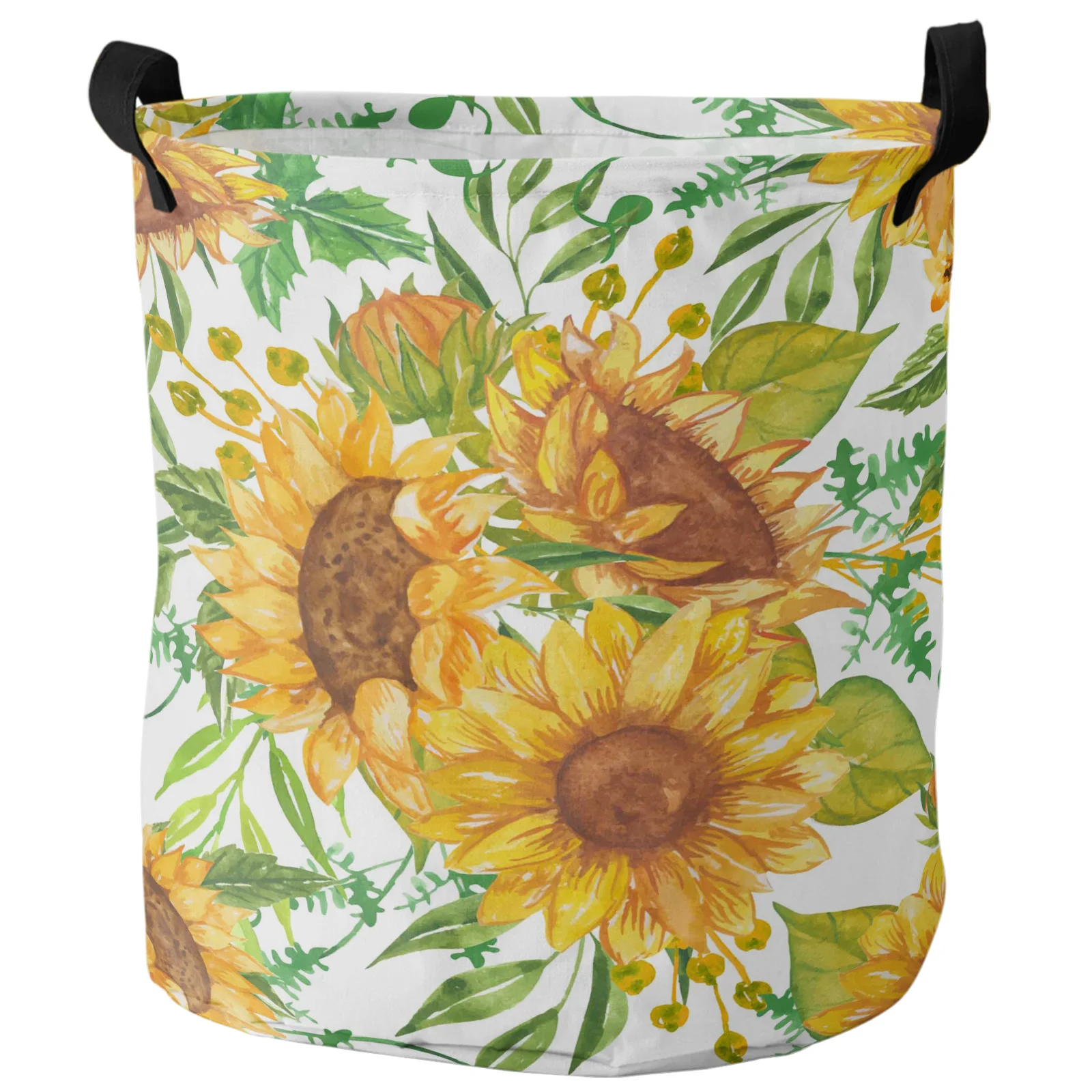 

Корзина для белья с подсолнухами, складная корзина из ткани Оксфорд для грязного белья, органайзер для грязной одежды в ванную комнату