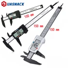 Электронный цифровой штангенциркуль из углеродного волокна Верньер фотометрическая линейка инструменты для измерения глубины 150100 мм