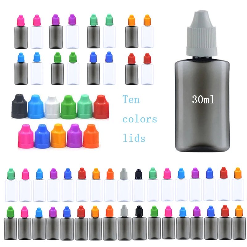 50 шт. 30 мл дорожная бутылка-капельница для жидкости пластиковый плоский